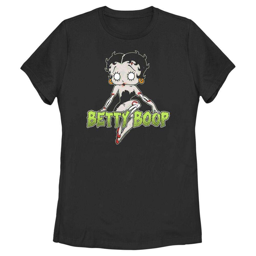 Womens Betty Boop Halloween Zombie Logo Tshirt